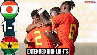 GHANA vs NIGER (1-1) HIGHLIGHTS & ALL GOALS || AFCON QUALIFIER 2025 • BLACK STARS DRAW WITH MENA