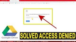 Google Drive Access Denied | You dont have authorization to view this page | HTTP Error 403