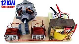 Top10 Electricity 220V Generator with Capacitor Light Bulb AC Motor top electricity Invention