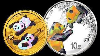 Panda Jubilee Set 1g .999 Gold and 30g 999 Silver China 2022/2023