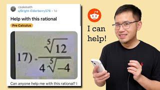 Help with this rational! Rationalize the denominator with radicals, Reddit r/askmaths