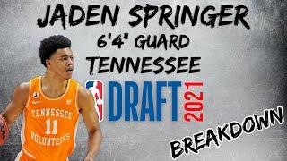 Jaden Springer Scouting Report | 2021 NBA Draft Breakdowns