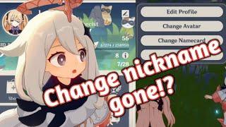 No More Change Nickname?! (READ PINNED COMMENT) | Genshin Impact