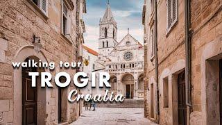 TROGIR CROATIA [4K]  BEAUTIFUL OLD TOWN  WALKING TOUR 4K