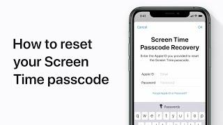 How to reset your Screen Time passcode on iPhone, iPad, and iPod touch — Apple Support