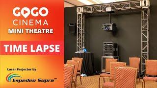 Time-lapse of Building a GoGoCinema Mini-theatre with a Laser Cinema Projector Espedeo Supra-5000