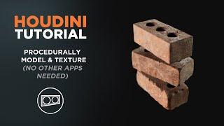 Houdini Tutorial - Procedurally Model & Texture Bricks - ALL IN HOUDINI - No other apps required
