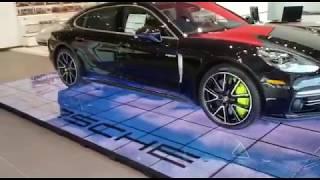 Porsche car show with LED dance floor and P3.91 indoor screen