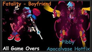 FNF Pibby Apocalypse Hot Fix V0.7 / All Gameover (All death Boyfriend) Sin Censura