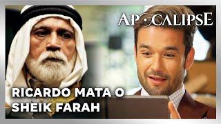 NOVELA APOCALIPSE: Ricardo Montana provoca acidente para matar o sheik Farah