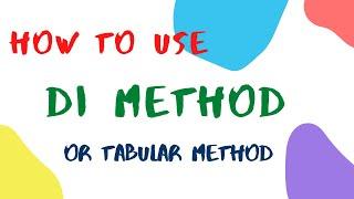 Integrating Using DI Method (very EASY!!) | Math-matic TV