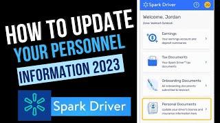 Walmart spark driver - how to update your personnel information - Step-By-Step