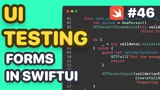 UI Testing A Form In SwiftUI, How To Write UI Tests for Our CreateView