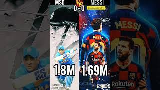 Mahendra Singh Dhoni Vs Leonel Messi || Full Detailed Comparison Video || #shorts #msd Vs #messi