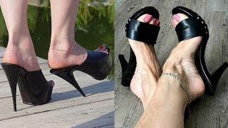 mesmerizing collection of open toe mules / high heels footwear sandals for women