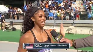 ALAYSHA  JOHNSON -  Women 100m Hurdles - USATF NYC Grand Prix 2022 #highlights