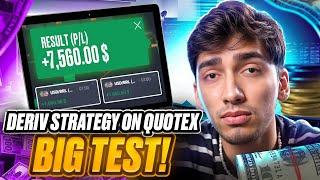  DERIV TRADING STRATEGY ON QUOTEX - TEST | Deriv Binary Trading | Deriv Strategy Trading