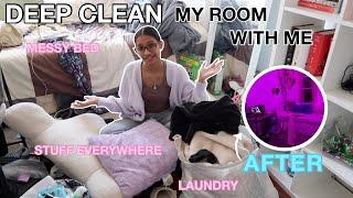 DEEP CLEAN MY ROOM WITH ME | Gabriella Genao