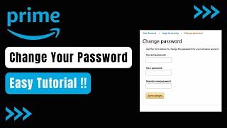 How to Change Password On Amazon Prime Video !