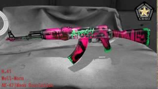 AK-47 Neon Revolution - Skin Wear Preview