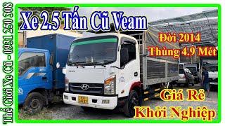 Xe Tải Cũ 2.5 Tấn Thùng Bạt 4.9 Mét Veam Đời 2014 Giá Rẻ Khởi Nghiệp | Thế Giới Xe Cũ.