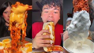 TIKTOK Mukbang Compilation | Taco Bell, Wingstop, Cane's, Dave's Hot Chicken & More!