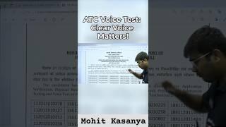 AAI ATC Voice Test Matters? AAI ATC Previous Year Cut Off #MohitKasanya #shorts