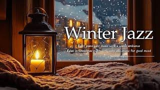 Warm Night Winter Village  Exquisite Jazz Instrumental Music & Slow Piano  for Work, Study, Relax