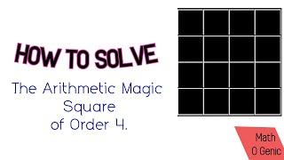 Solving 4×4 Magic Square