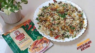 India Gate Hyderabadi Biryani Review & Recipe| How to Make Hyderabadi Biryani with India Gate Masala