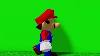 Mario 64 2D Running Green Screen