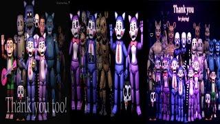 Five Nights at Candy's 1 2 3 All EXTRAS (All Animatronics]