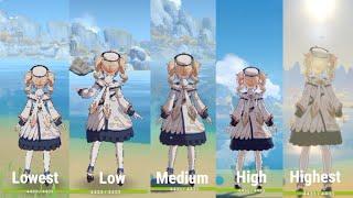 Lowest vs Low vs Medium vs High vs Highest Graphic Comparation - Genshin Impact