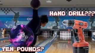 Bowling INSANE score with 10lb HAND-DRILLED Storm Tropical Surge???