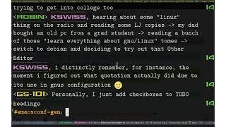 EmacsConf 2024 Q&A: An example of a cohesive student workflow in Emacs