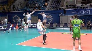 Volleyball. Serves.  Georg Grozer, Ivan Yakovlev and the Zenit Saint Petersburg team.