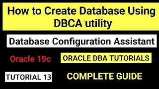 How to create database using DBCA oracle 19c || oracle database configuration assistant
