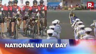 National Unity Day: Leading Sportspersons Participate In The Parade At The Statue Of Unity