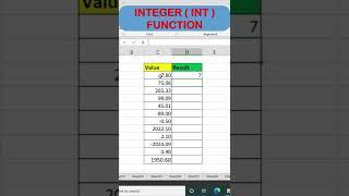 INT FUNCTION IN EXCEL | Muabi Design