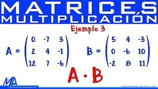 Multiplicación de matrices - Producto de matrices 3x3 | Ejemplo 3