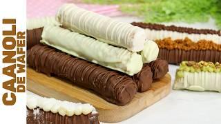 O DOCE DO MOMENTO! APRENDA A FAZER 10 SABORES DE CANNOLI DE WAFER COM 3 RECHEIOS SIMPLES!