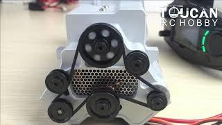 Show Capo JKMAX 1/8 RC Racing Crawler Car how the engine pulley works