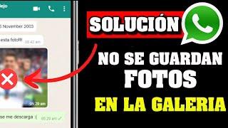 LAS FOTOS DE WHATSAPP NO SE GUARDAN EN LA GALERIA I SOLUCIÓN 2024