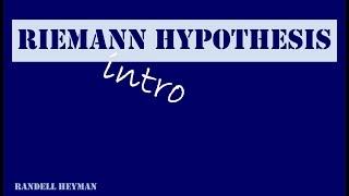 Intro Riemann hypothesis