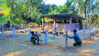 After a hard day. DAU & PHIN replaced the degraded wooden piles with concrete piles for the pig farm