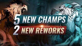 MASSIVE CHANGES: 5 NEW CHAMPIONS + 2 NEW REWORKS - League of Legends Season 10