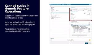 Canned Cycles for Generic Feature Operations in NX CAM