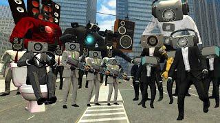 NEW BROKEN BOOMBOX MAN BOSS ARMY VS MECHA CAMERA MAN AND SPEAKER MAN BOSS ARMY In Garry`s Mod!