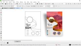 Create For travel flyer poster design in coreldraw !