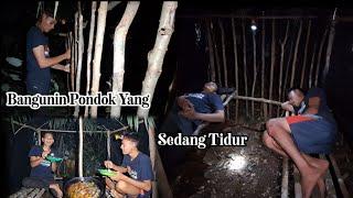 BUILD A LITTLE hut in the middle of the wild forest_cook food and enjoy the cool night breeze⁉️